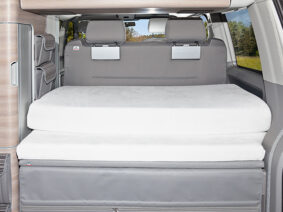 Odolplusz Vouwmatras compatibel met VW Caddy 3,4,5 | 3-delig vouwmatras | 120 x 200 cm | slapen in de auto (zwart